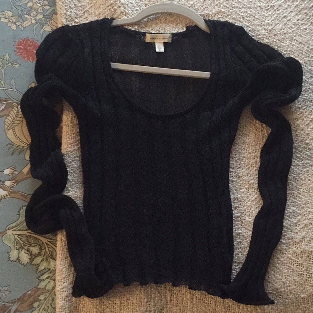 Black Sheer Crop Top